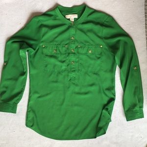 MICHAEL by Michael Kors Green Blouse Sz Small